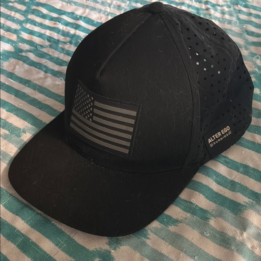 Black Cap with American Flag